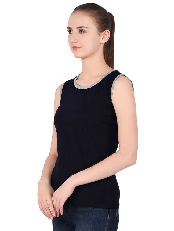 women's color block round neck t-shirt - 16283672 - Standard Image - 1