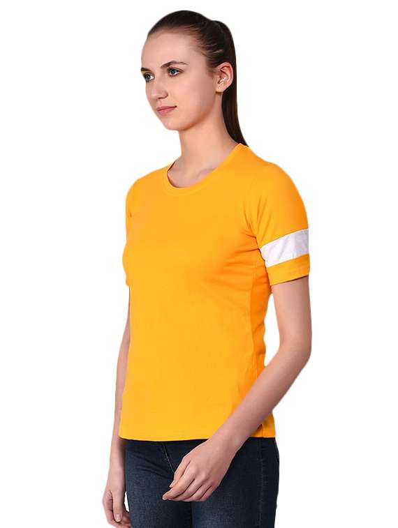 women's plain round neck t-shirt - 16283729 -  Standard Image - 1