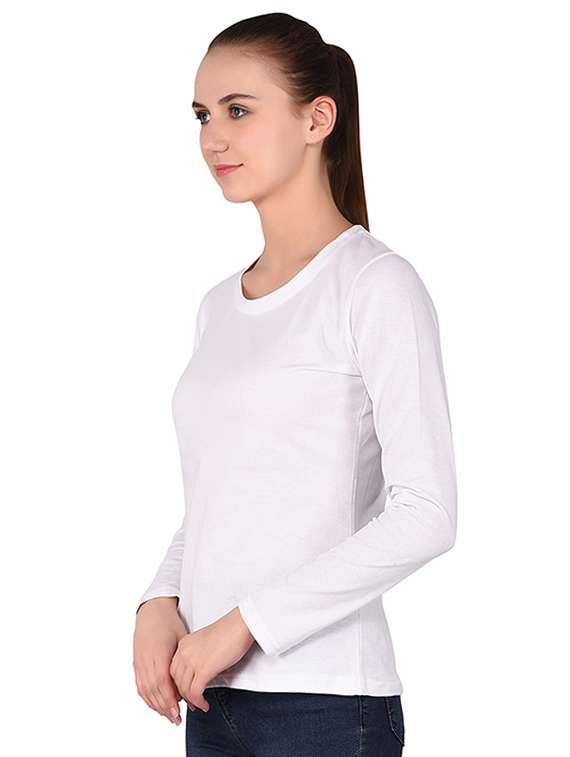 women's plain round neck t-shirt - 16283749 -  Standard Image - 1