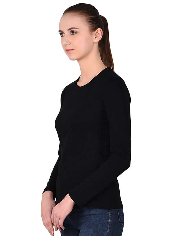 women's plain round neck t-shirt - 16283750 -  Standard Image - 1