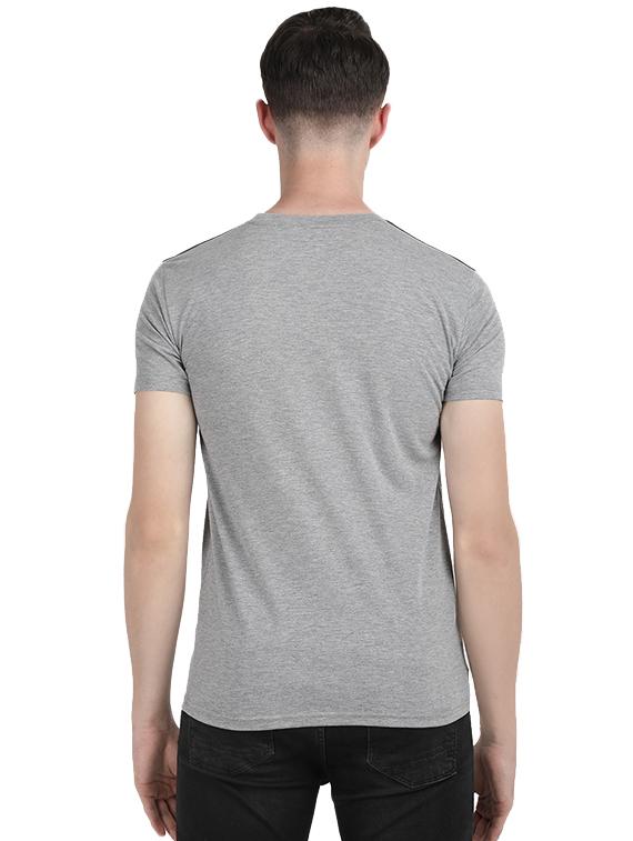 grey color block cut & sew t-shirt - 16284656 - Standard Image - 4