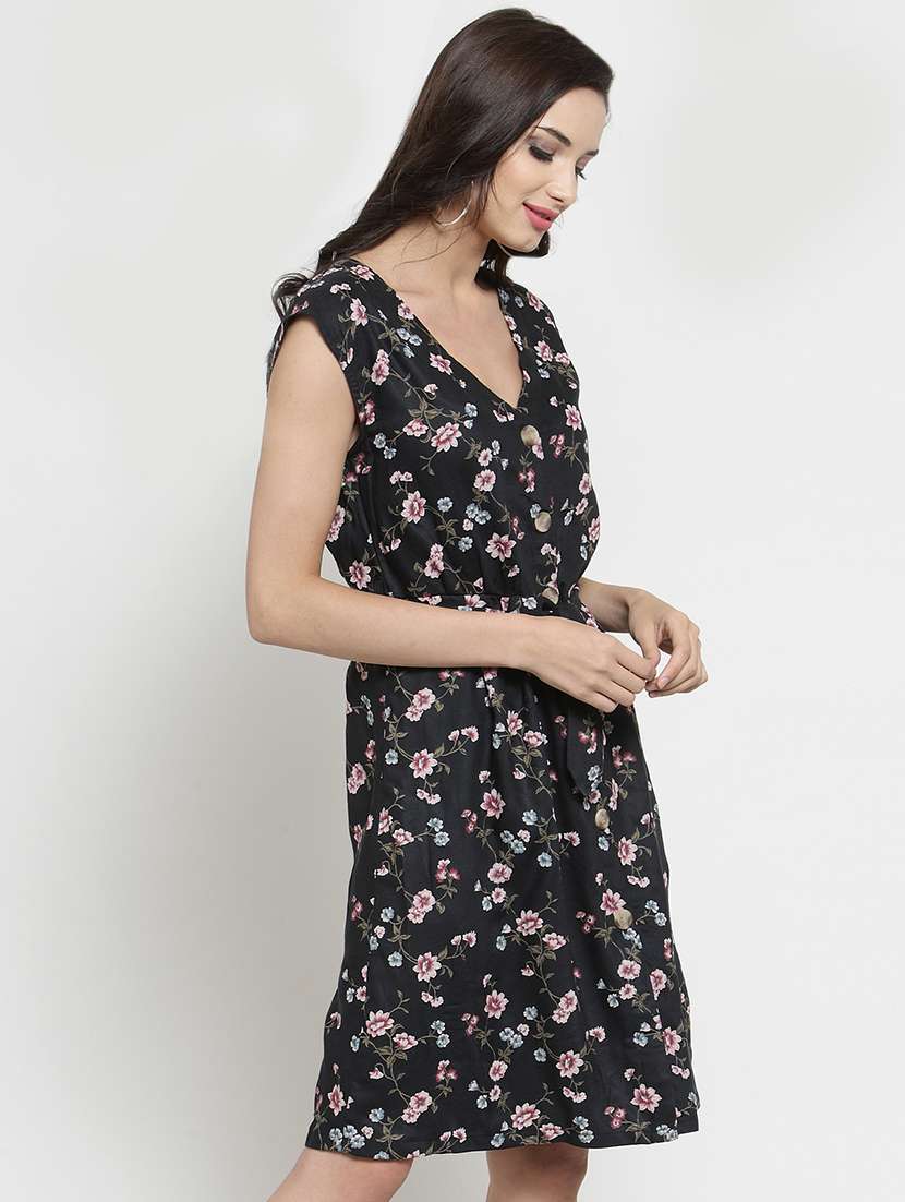 women's fit & flare floral dress - 16287105 -  Standard Image - 1
