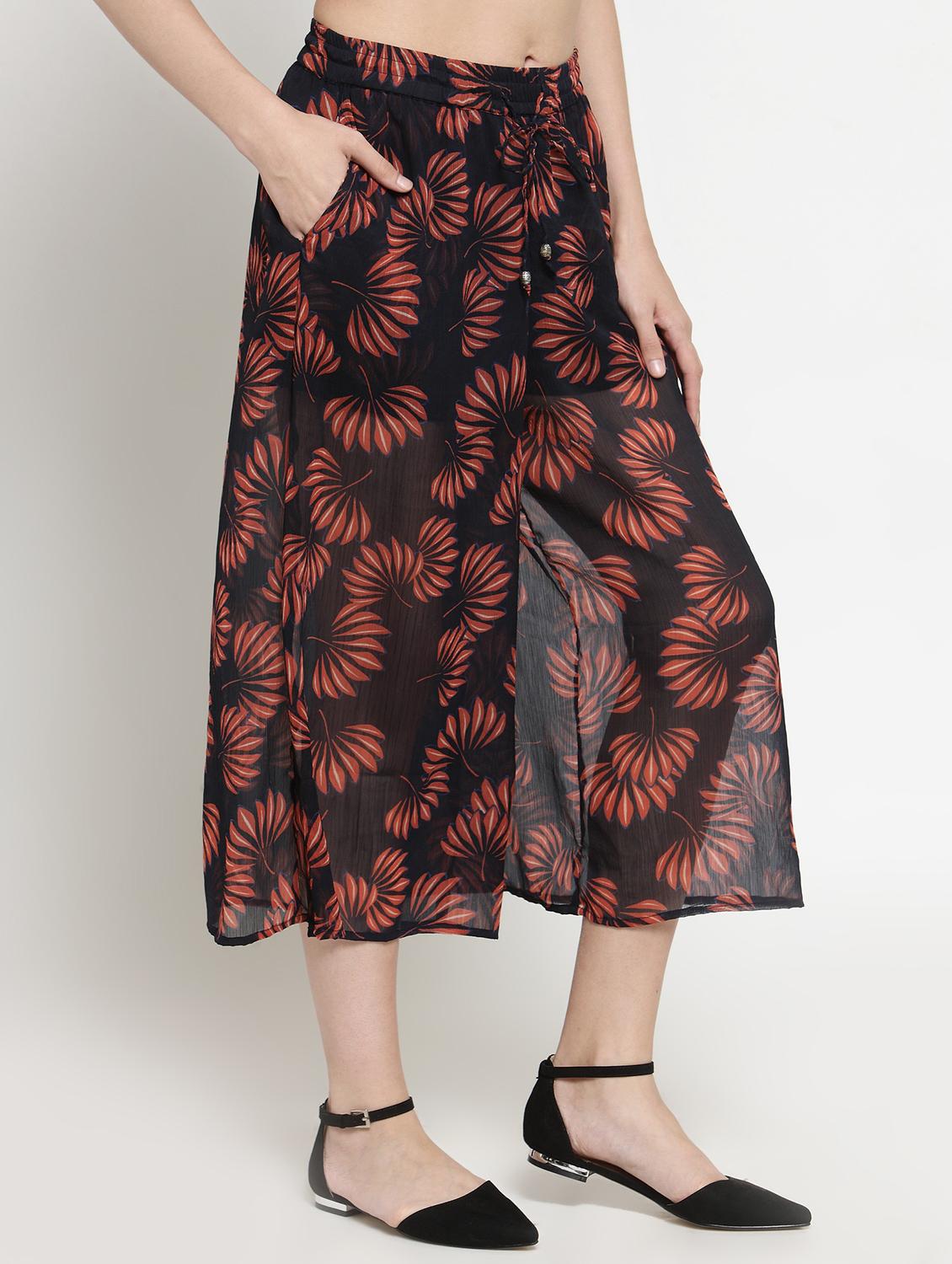 floral flared palazzo - 16287123 - Standard Image - 1