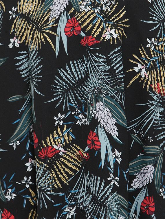 tropical print flared skirt - 16287128 - Standard Image - 4