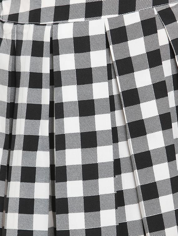 pleated checkered a line skirt - 16287133 - Standard Image - 4