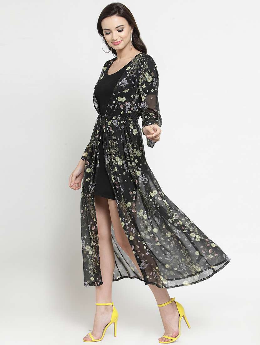 tie front floral shrug - 16287144 -  Standard Image - 1