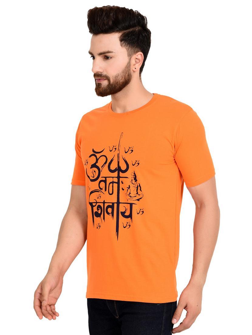 men round neck front print t-shirt - 16287643 - Standard Image - 1