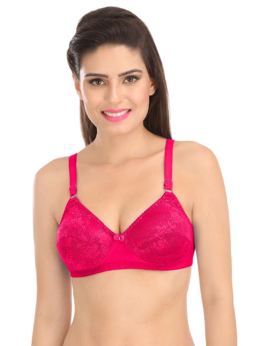 floral lace bow patch bra