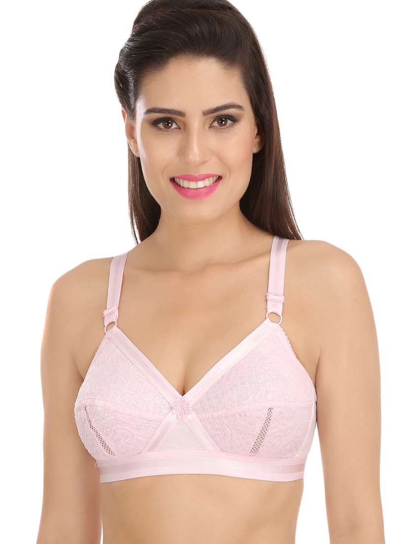 floral patch mesh insert minimizer bra