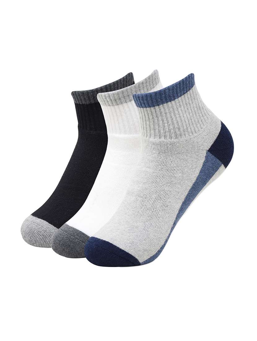 men pack of 3 printed above ankle length sock