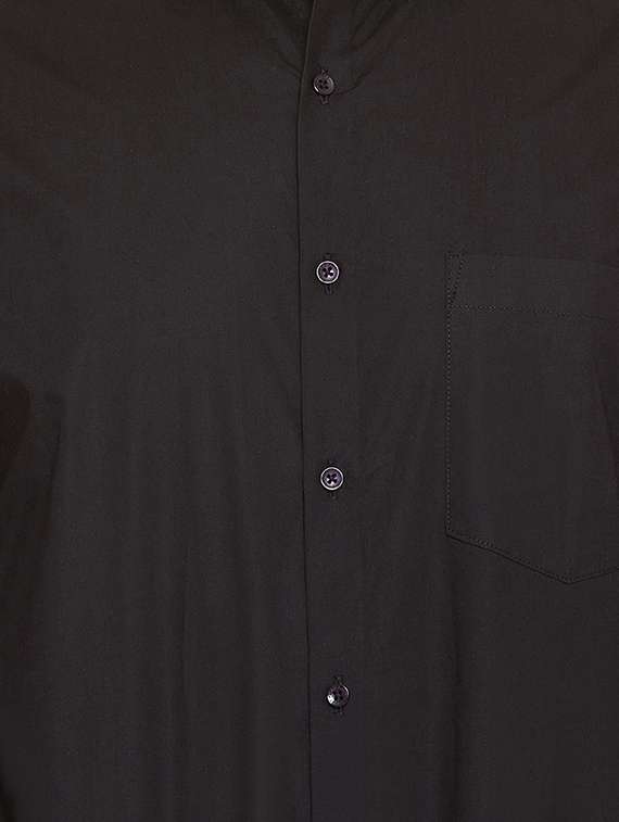 black solid casual shirt - 16298324 - Standard Image - 4
