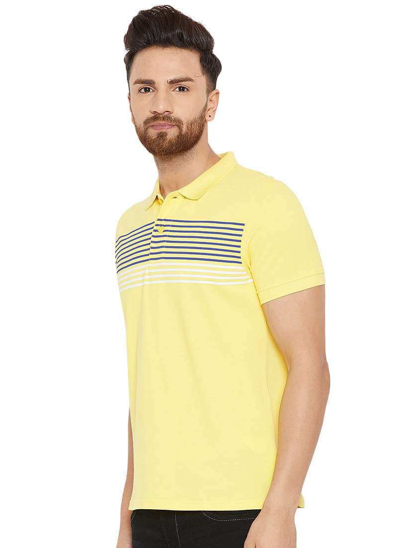 yellow striped polo t-shirt - 16298330 -  Standard Image - 1