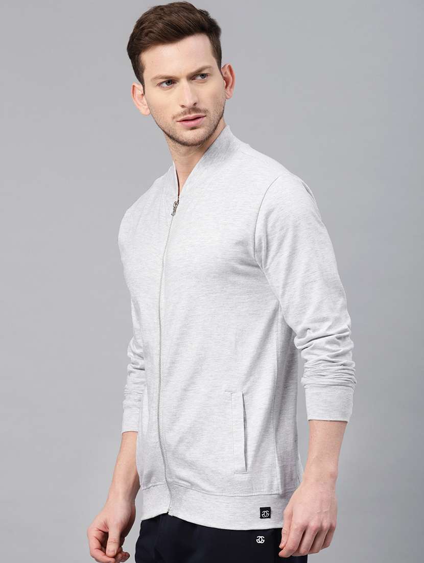 grey solid sweatshirt - 16298530 -  Standard Image - 1