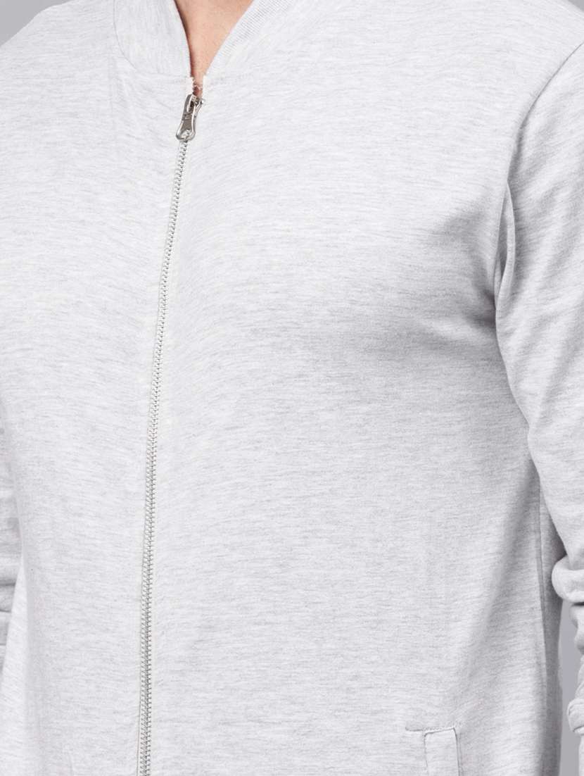 grey solid sweatshirt - 16298530 -  Standard Image - 4