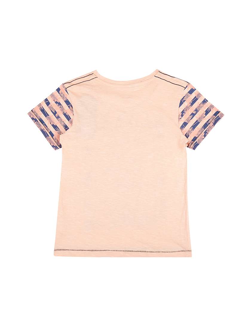 pink cotton blend graphic t-shirt - 16300834 -  Standard Image - 1