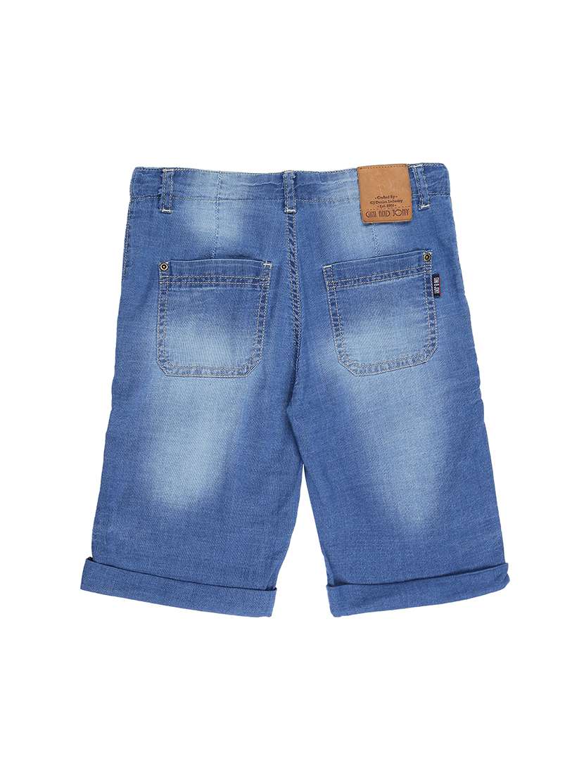 light blue denim shorts shorts - 16301021 - Standard Image - 1