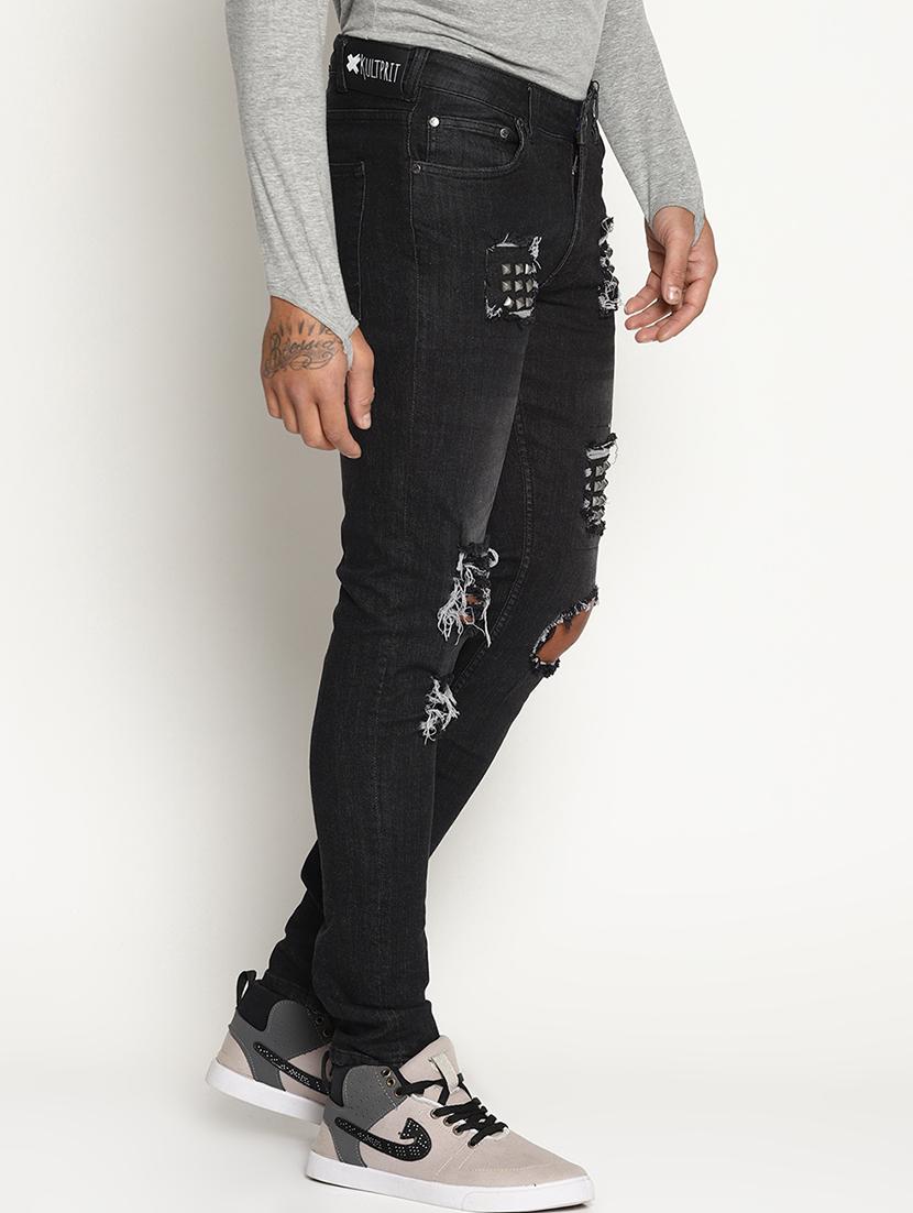 black distressed jeans - 16302828 -  Standard Image - 1