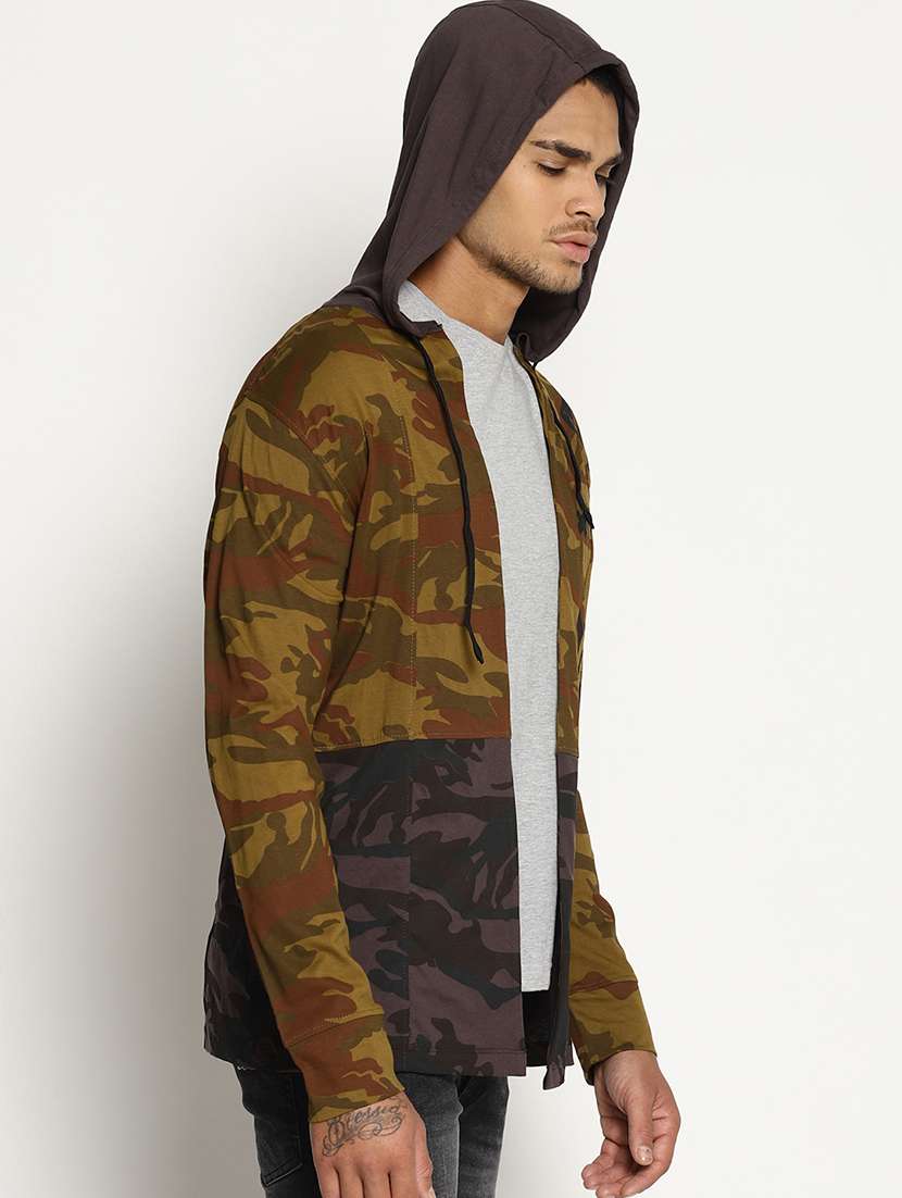 green camouflage printed shrug - 16302841 -  Standard Image - 1