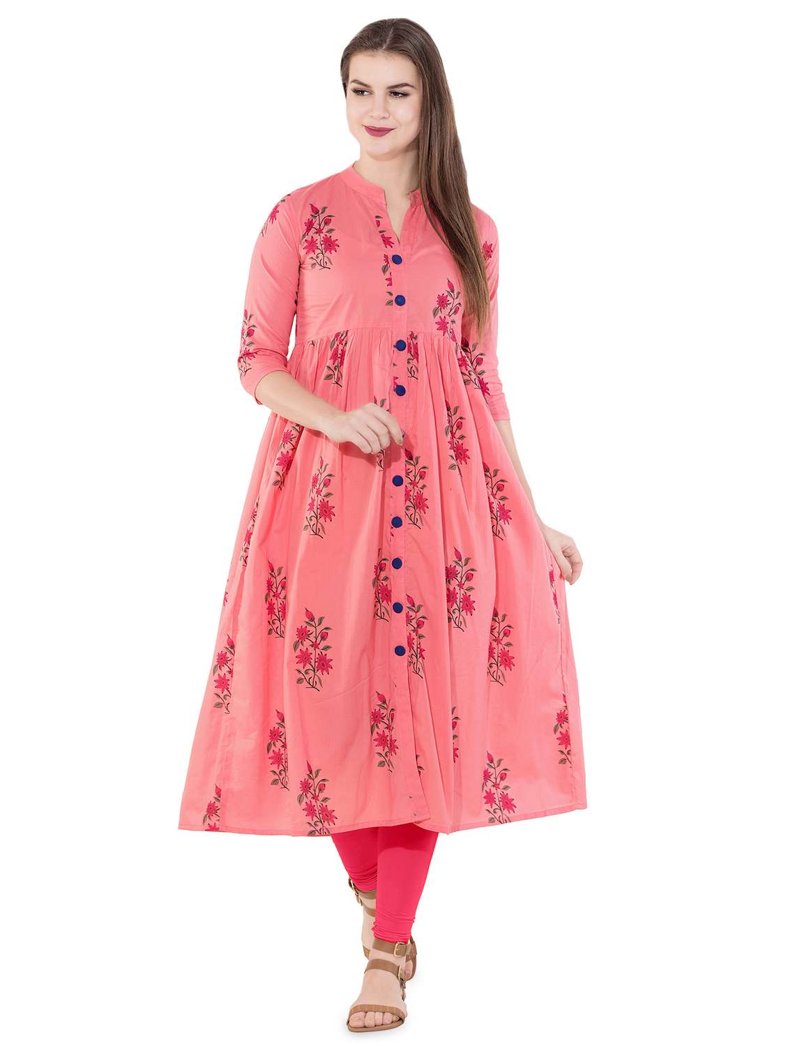 floral printed a-line kurta