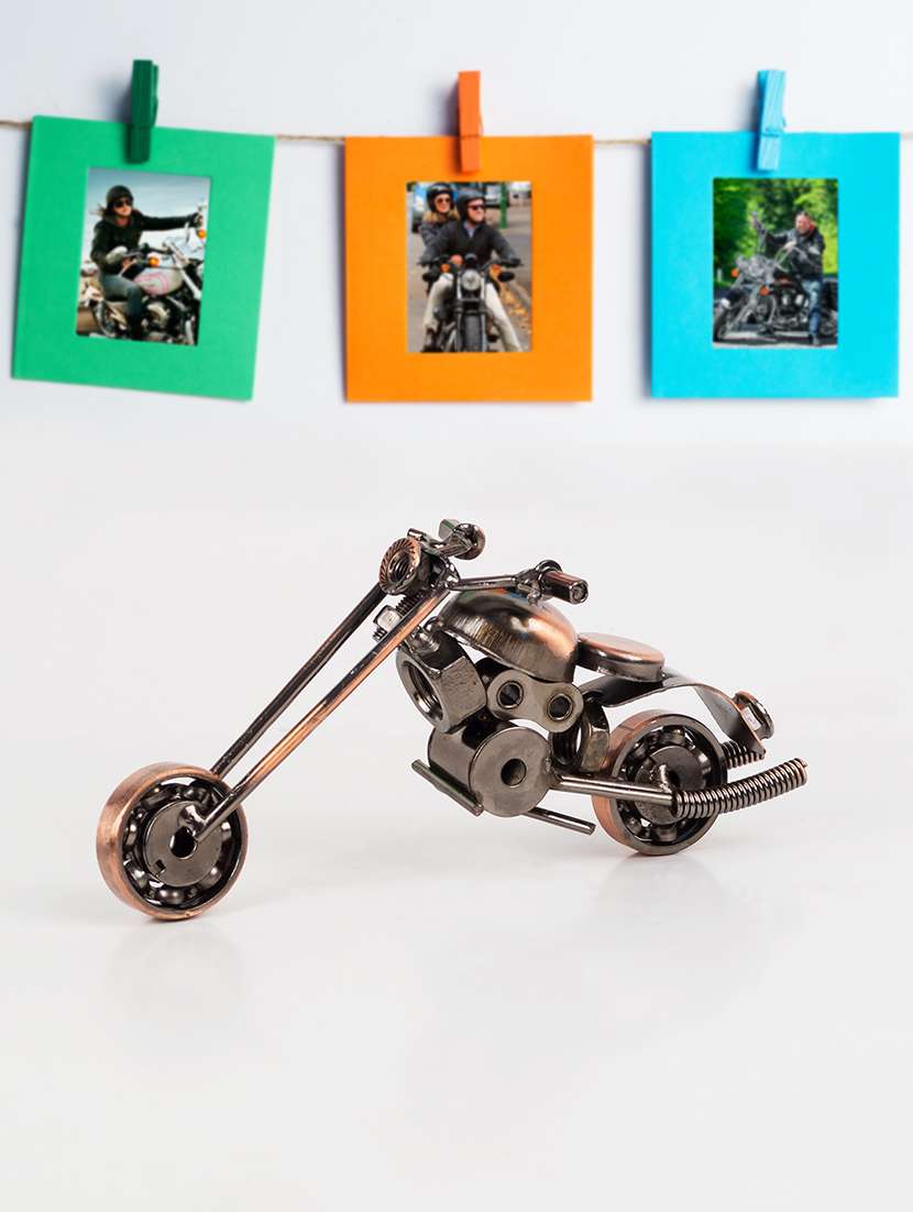  copper antique cruiser motor bike miniature showpiece 