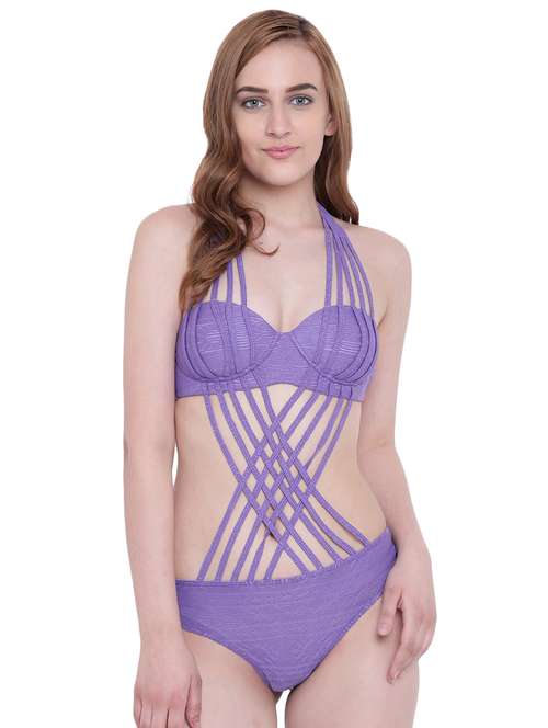 halter neck strappy monokini - 16307976 -  Standard Image - 0