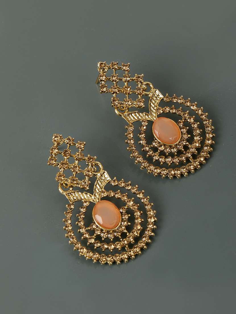 gold brass drop earring