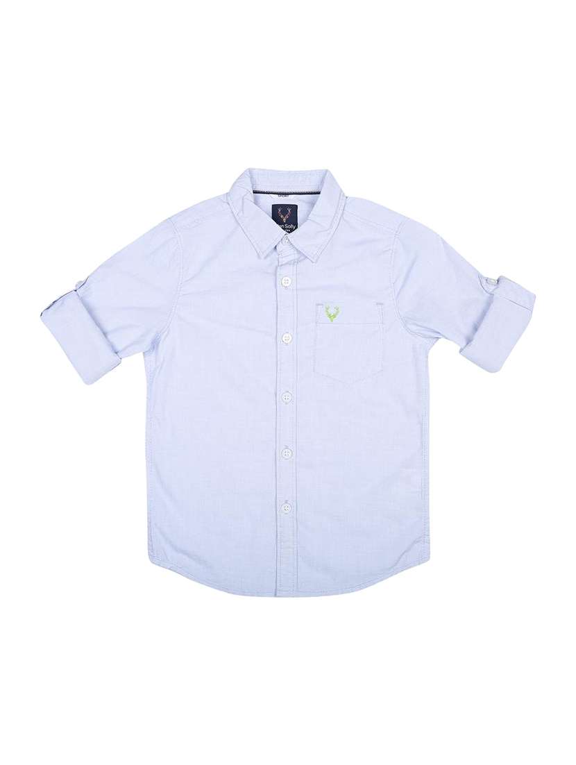 pocket patched roll up sleeve shirt