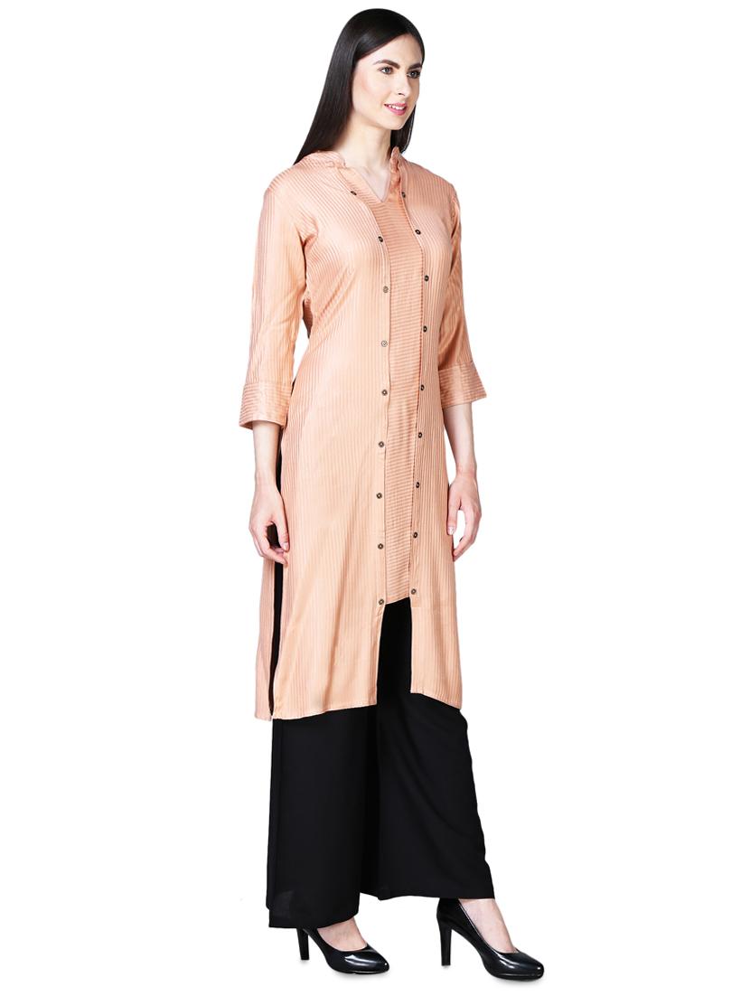 solid straight kurta - 16312083 -  Standard Image - 1