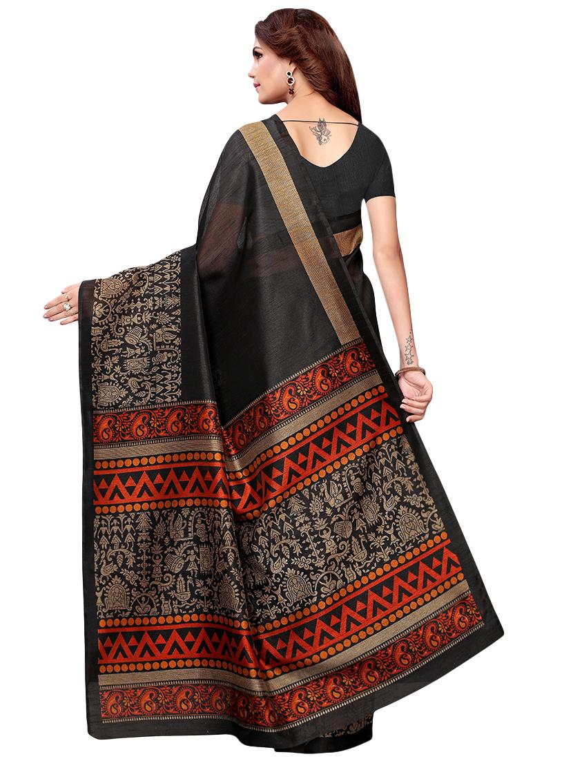 kalamkari printed saree with blouse - 16317078 - Standard Image - 1