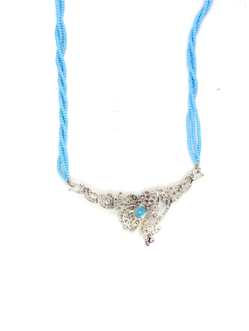 blue brass necklaces and earring - 16317296 -  Standard Image - 1