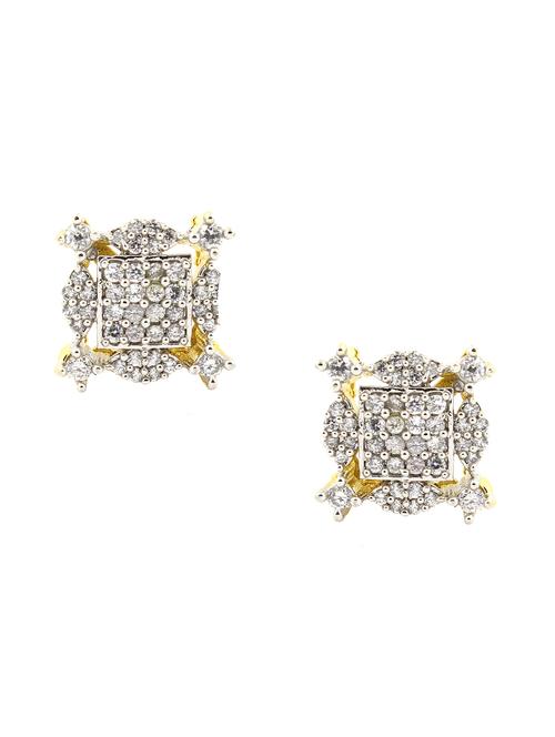 white brass studs earring - 16317366 -  Standard Image - 0