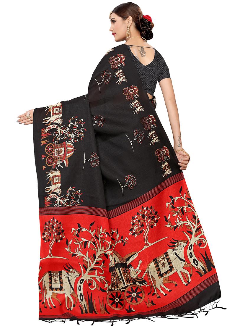 kalamkari printed saree with blouse - 16319203 -  Standard Image - 1