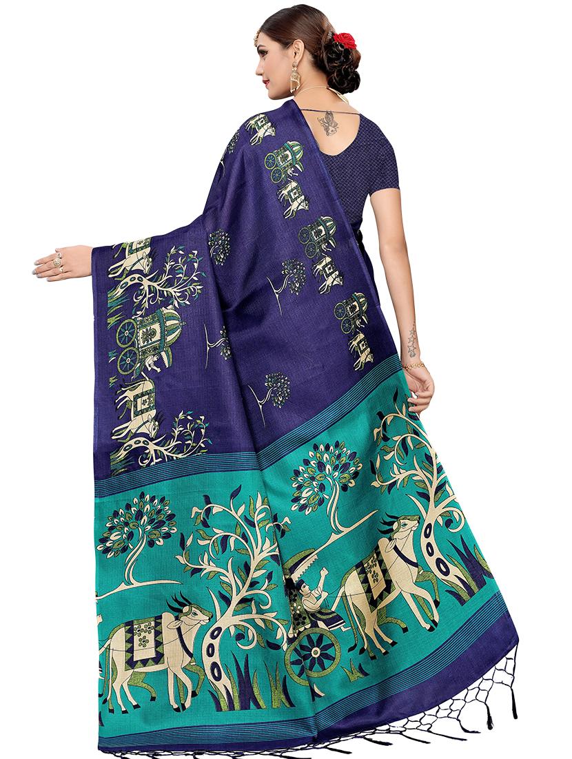kalamkari printed saree with blouse - 16319205 - Standard Image - 1