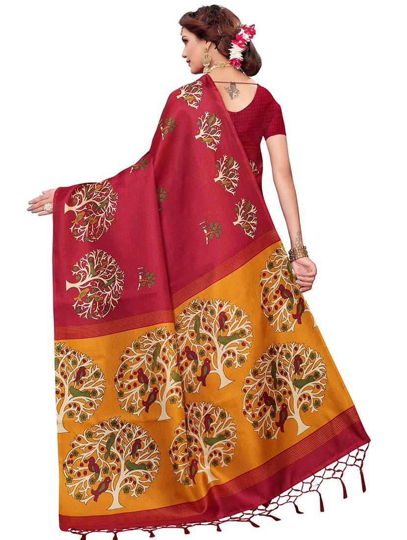 kalamkari printed saree with blouse - 16319213 -  Standard Image - 1