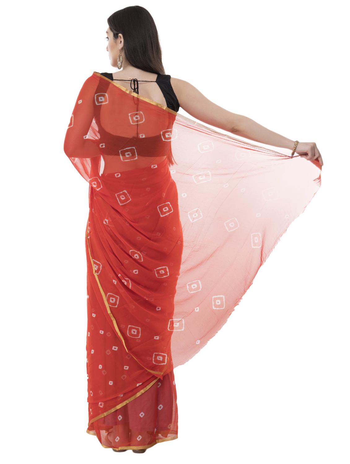 zari border bandhani saree - 16319521 -  Standard Image - 1