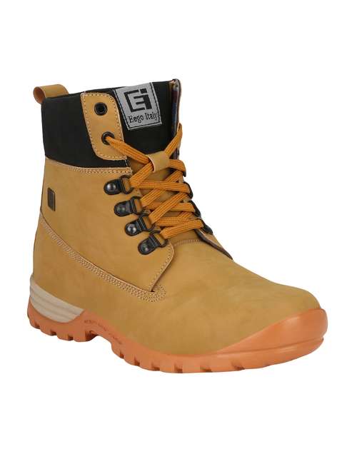 tan lace up high ankle boots - 16319792 - Standard Image - 0