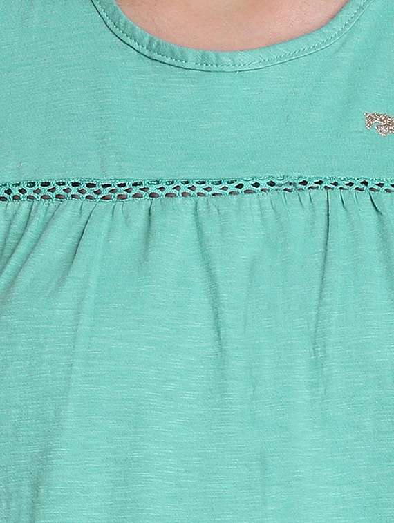 mesh insert gathered detail top - 16322042 - Standard Image - 4