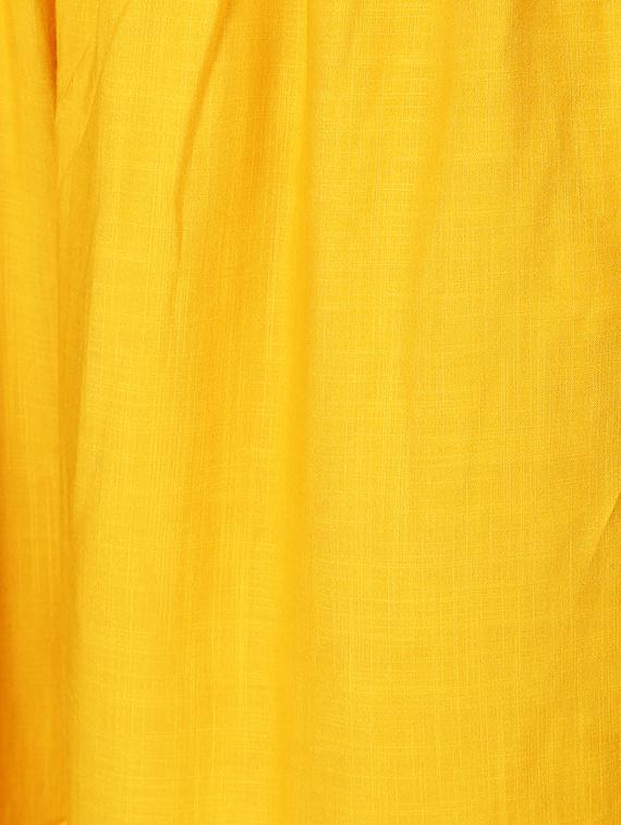 yellow rayon flared palazzo - 16322471 - Standard Image - 4