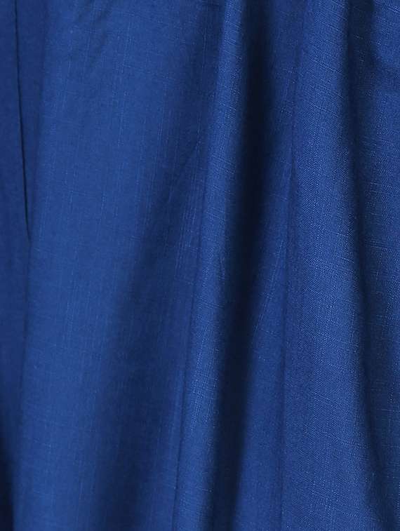 navy rayon flared palazzo - 16322475 -  Standard Image - 4