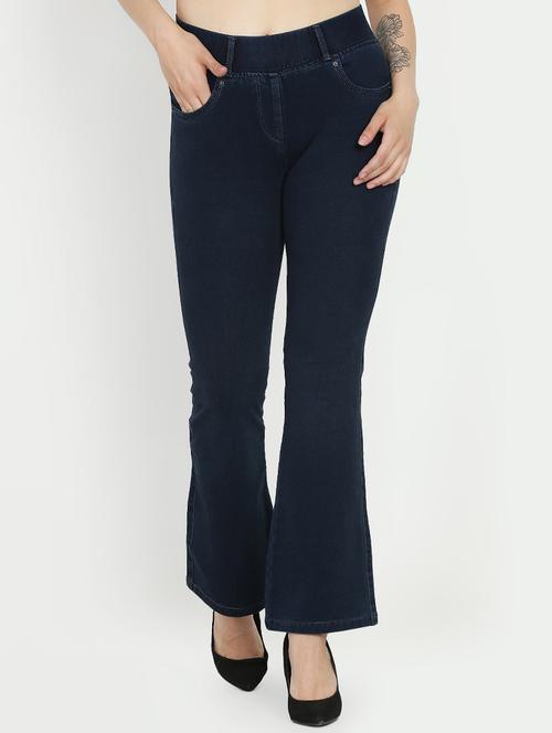 women solid high rise jegging - 16323015 - Standard Image - 0
