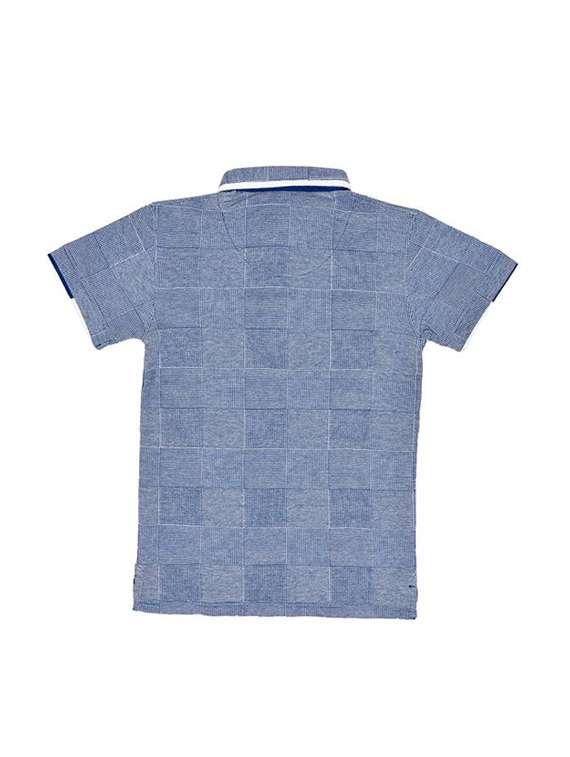 polo neck grid pattern t-shirt - 16324139 -  Standard Image - 1