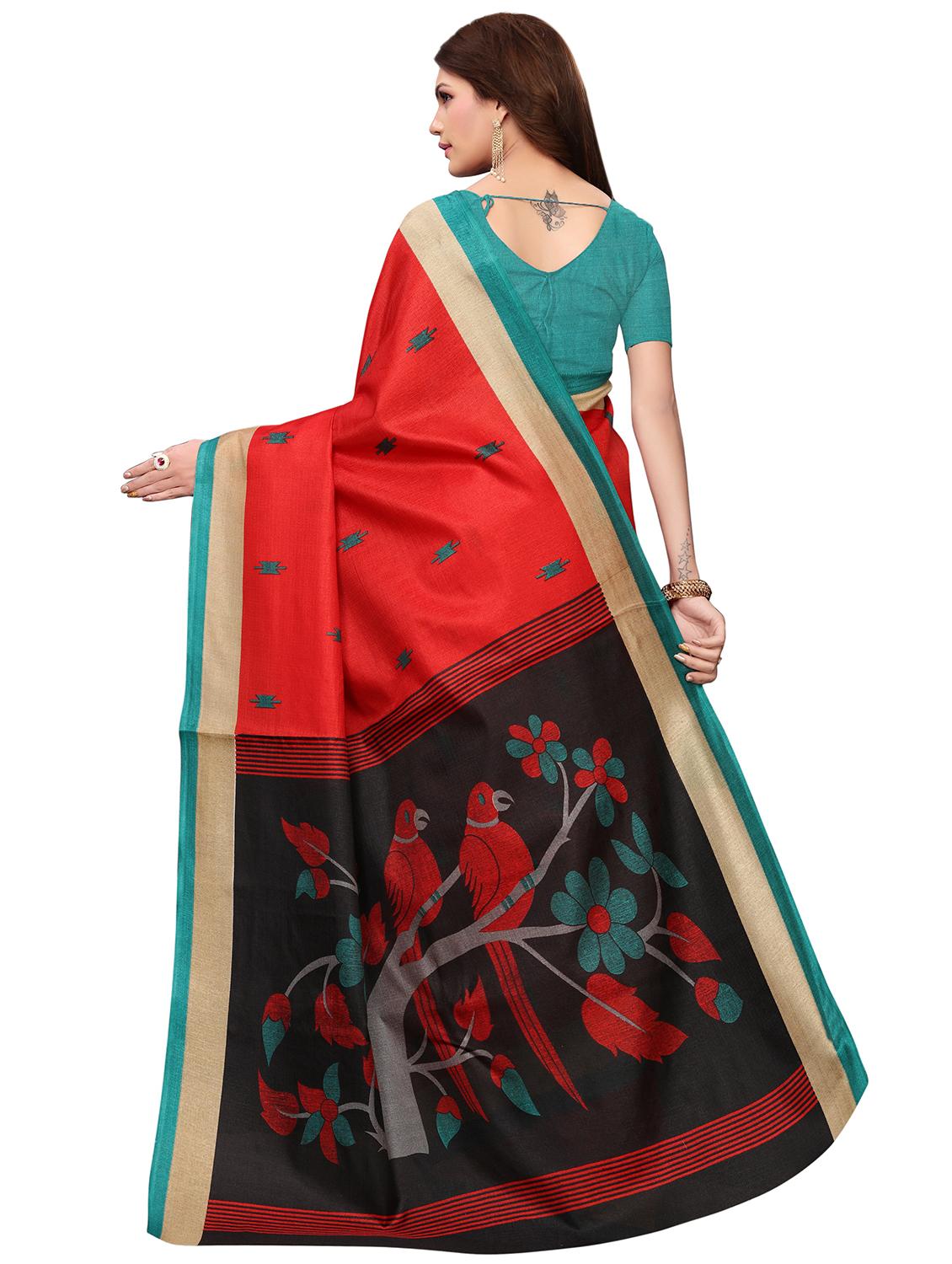 conversational pallu saree with blouse - 16326513 -  Standard Image - 1