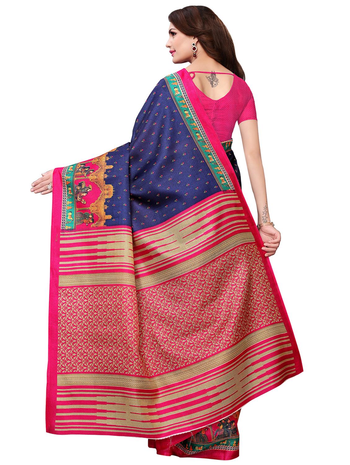 conversational print saree with blouse - 16326535 -  Standard Image - 1