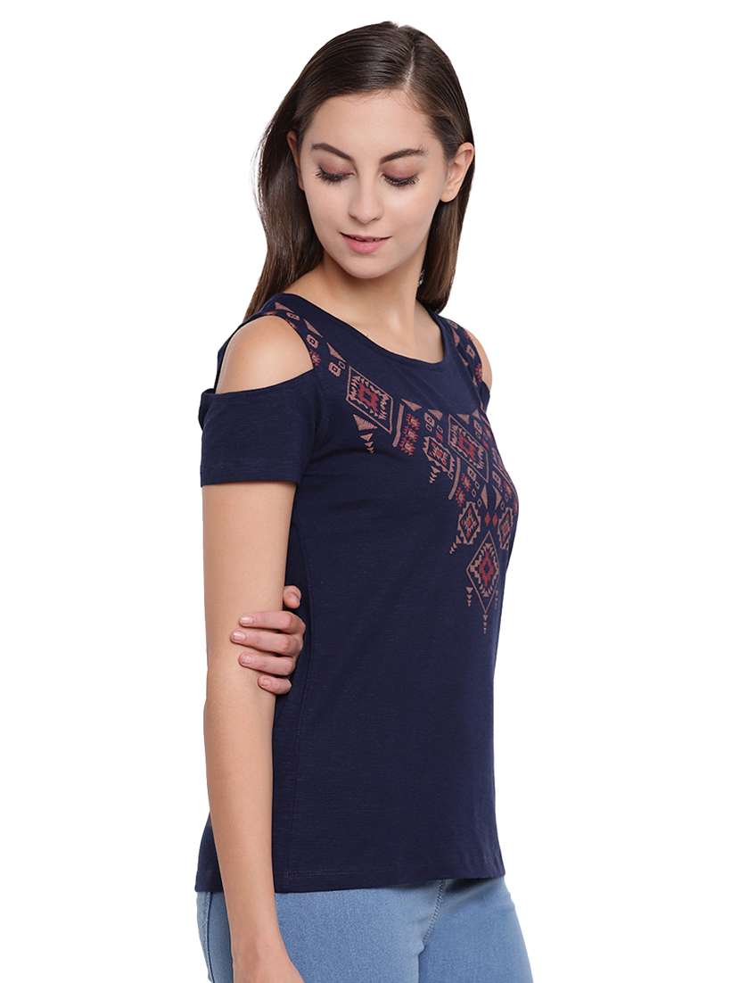 women's straight round neck top - 16328081 -  Standard Image - 1