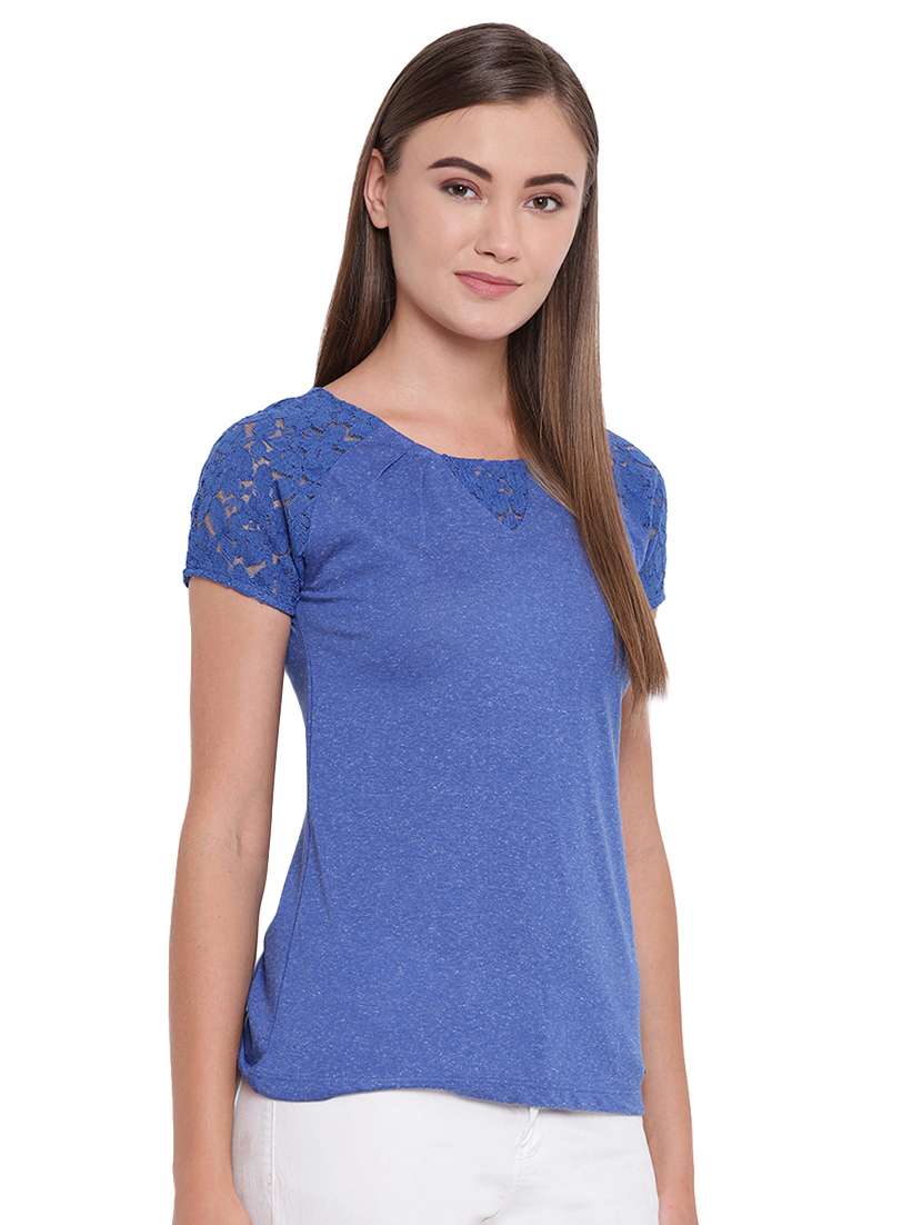 floral lace detail top - 16328084 -  Standard Image - 1