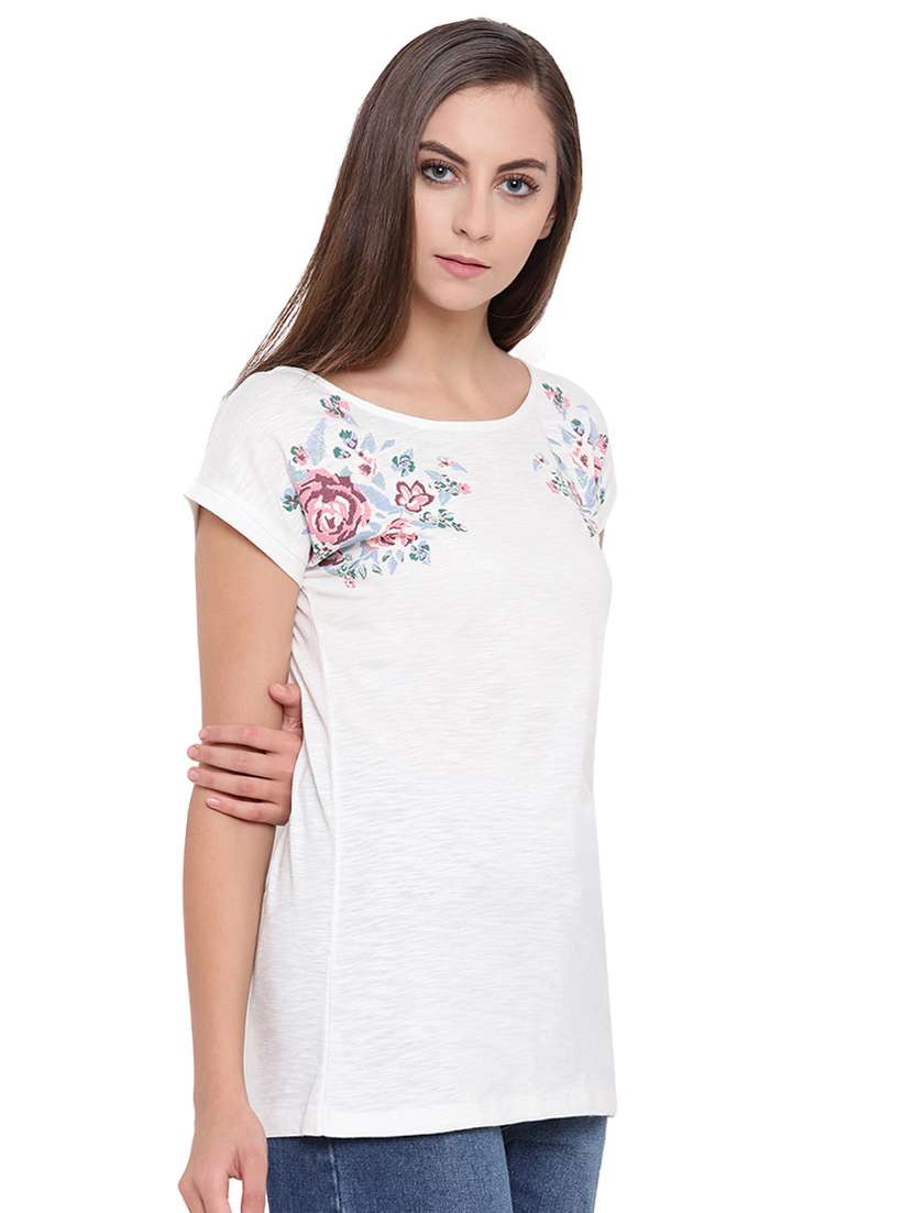 women's straight round neck top - 16328089 -  Standard Image - 1