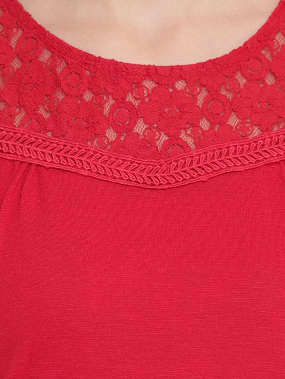 women's straight round neck top - 16328106 - Standard Image - 4