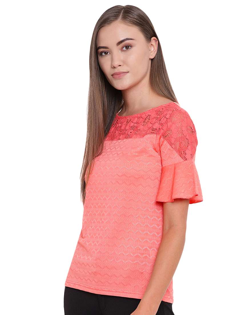 women's straight boat neck top - 16328134 - Standard Image - 1