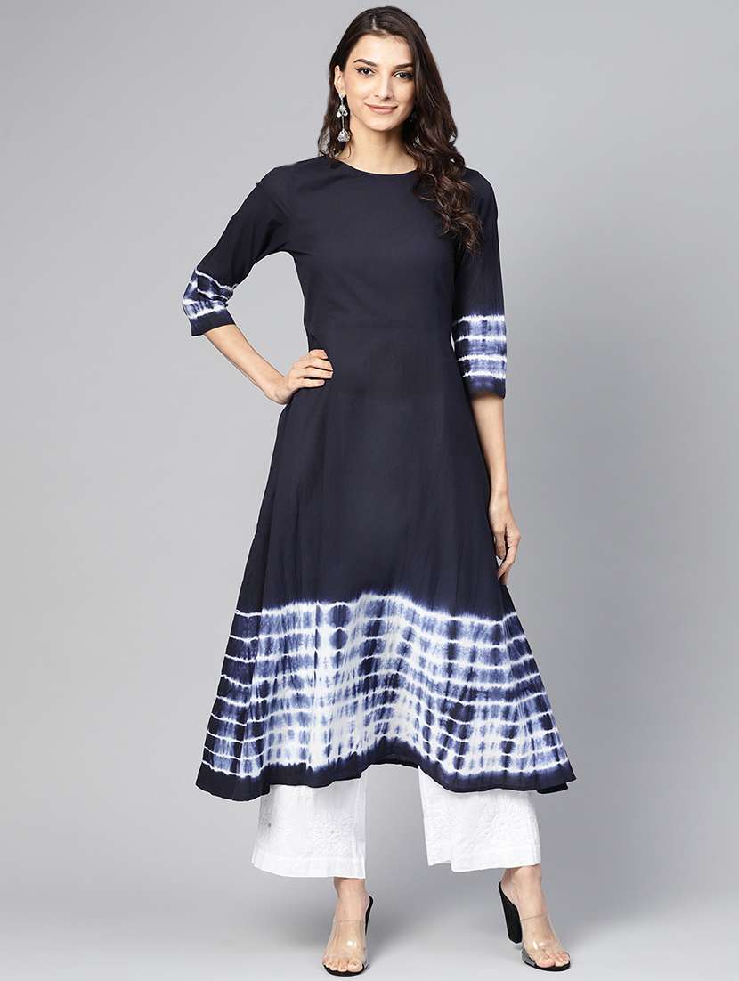 shibori indigo kurta