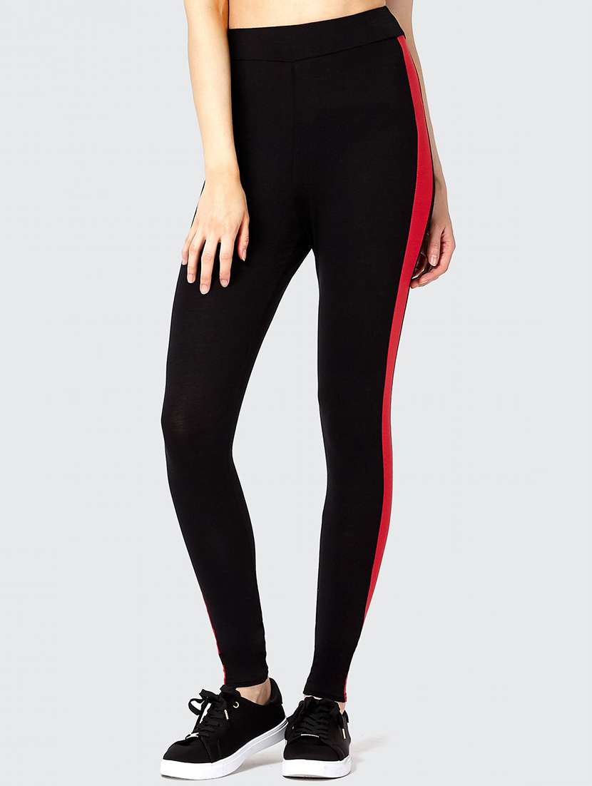 side tape high rise jeggings